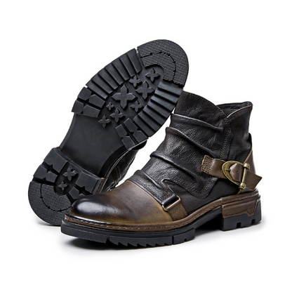 TORIN™ | Stivali Biker in Pelle con Dettagli Robusti