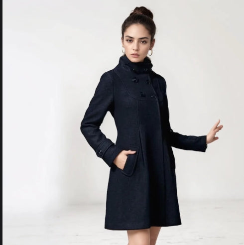 ISABELLA™ | Cappotto a Doppio Bottone di Media Lunghezza