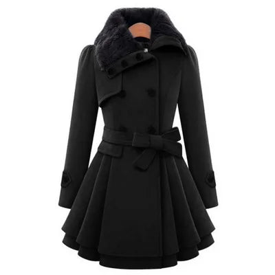 EMILIA™ | Cappotto Lungo Invernale in Lana Sherpa