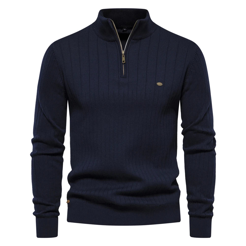 DAVIDE™ | Maglione Uomo con Collo Alto e Zip