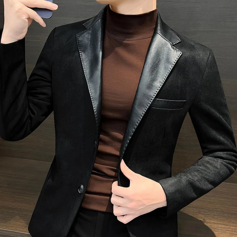 GIORGIO™ | Blazer Uomo Elegante in Pelle Scamosciata