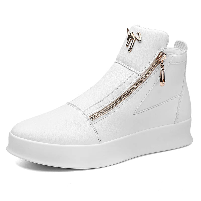 MATTEO™ | Sneakers Uomo High Top in Pelle con Zip e Suola Alta