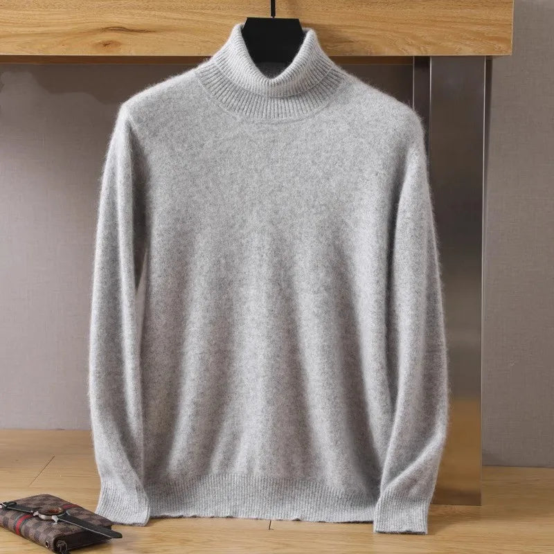 RAFFAELE™ | Maglione Uomo in Cashmere di Velluto con Collo Alto