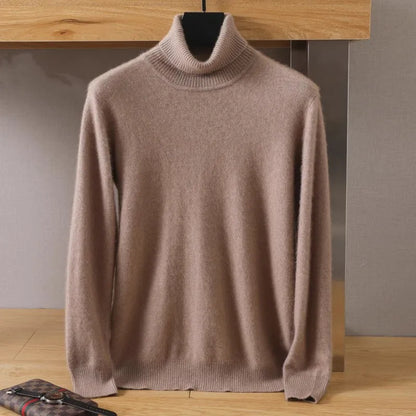 RAFFAELE™ | Maglione Uomo in Cashmere di Velluto con Collo Alto