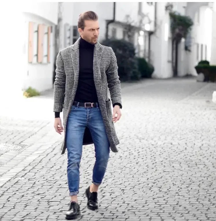 VITTORIO™ | Cappotto in Lana a Quadri per un Look Sofisticato