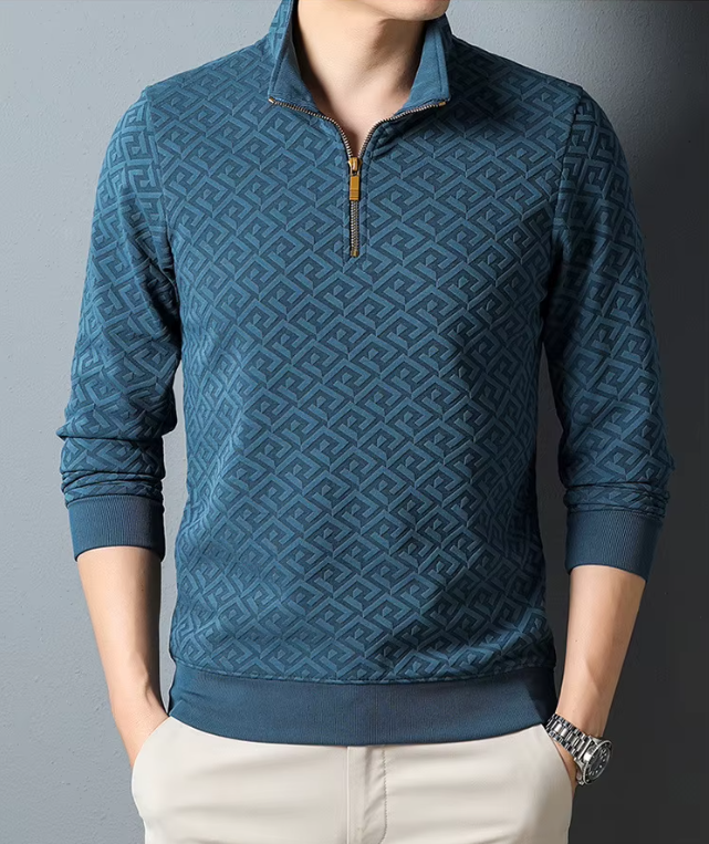 LORENZO™ | Pullover Uomo con Jacquard Geometrico