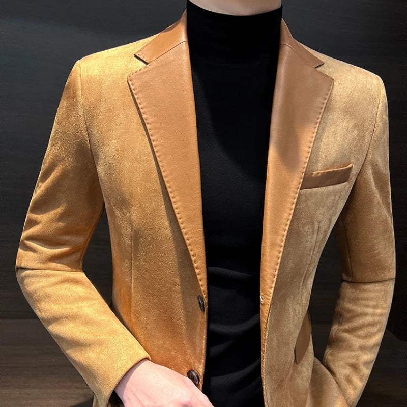 GIORGIO™ | Blazer Uomo Elegante in Pelle Scamosciata