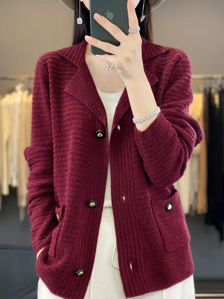 MEGAN™ | Giacca/Cardigan in Cashmere e Lana Merino